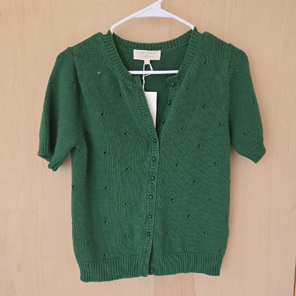Sezane Forest Green Women's Cardigan